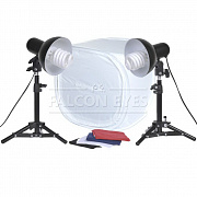 Falcon Eyes LFPB-1 kit Комплект постоянного флуоресцентного света, фотобокс 40см от магазина фотооборудования Фотошанс